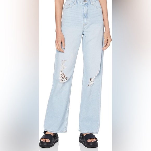 Dr. Denim Echo Superlight Blue Ripped Jeans Size 30x30 NWT Revolve